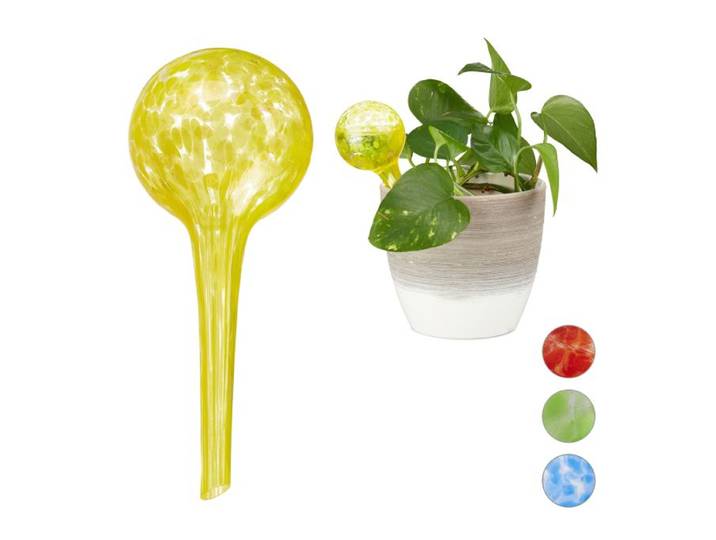 Relaxdays Globes d'arrosage lot de 20 jaune