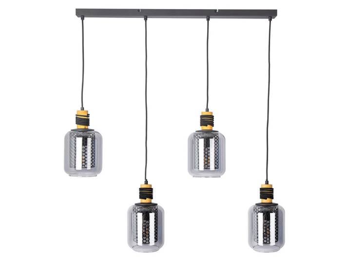 Globo Pendelleuchte Ando, Grau, Glas, 25x60x78 cm, einfach zu transportieren, Lampen & Leuchten, Innenbeleuchtung, Hängeleuchten, Pendelleuchten