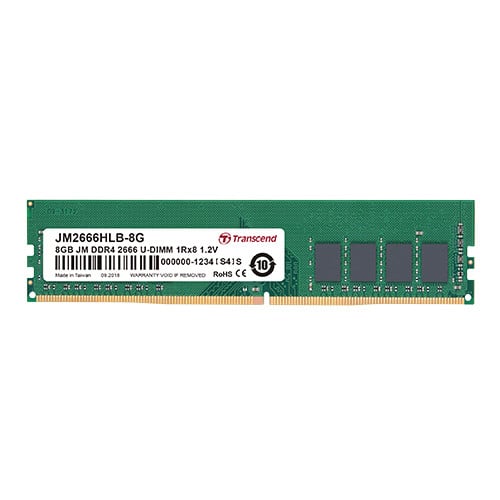 Transcend JetRAM DDR4 DIMM 8 GB geheugenmodule met 288 pinnen