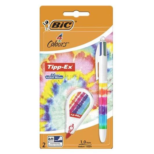 Bic Pack 2 4 Farben Tyedye RainbowPocket (4x) (503822)