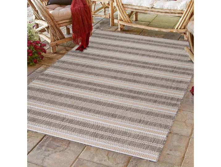 Outdoorteppich Sunny 4411 Beige/Beige Polyester 80 x 150cm