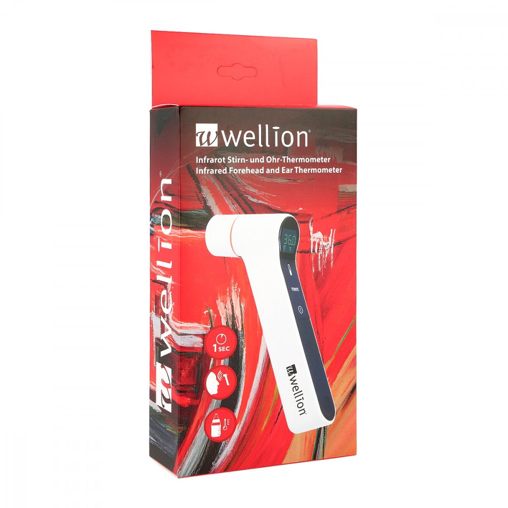 MED TRUST GmbH & Co. KG Wellion Infrarot Stirn- und Ohr-thermometer 15870014