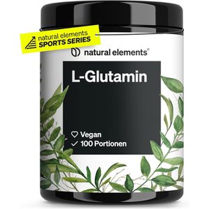natural-elements Aminosäuren L-Glutamin, Getränkepulver, geschmacksneutral, hochdosiert, 500 g