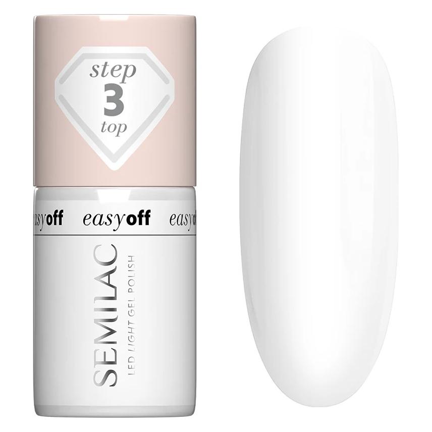 Semilac Einfach Abnehmbarer Gel-Topcoat Schritt 3 (Transparent, Gel-Effekt Nagellack, UV-Gel Lack) (67943775)