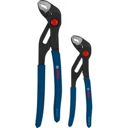Bosch Wasserpumpenzangen, tauchbeschichtete, rutschfeste Griffe, 2-teilges Set - 1600A03DN6