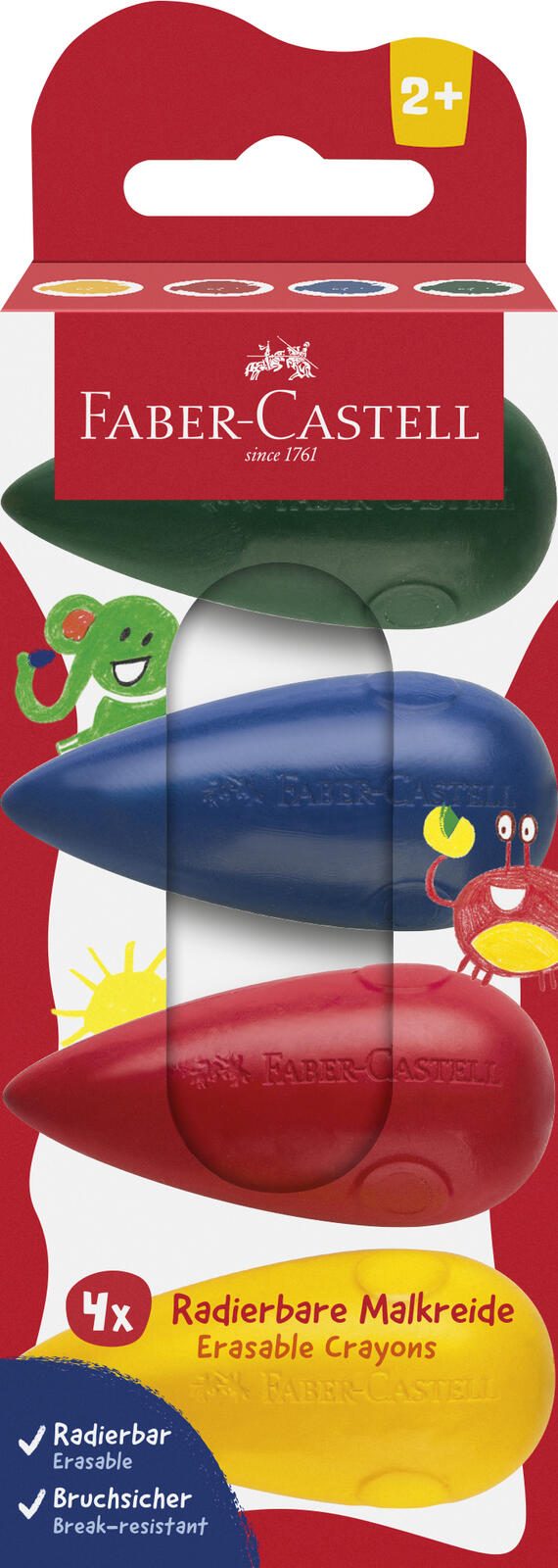 FABER-CASTELL Wachsmalstifte Birne farbsortiert 120408