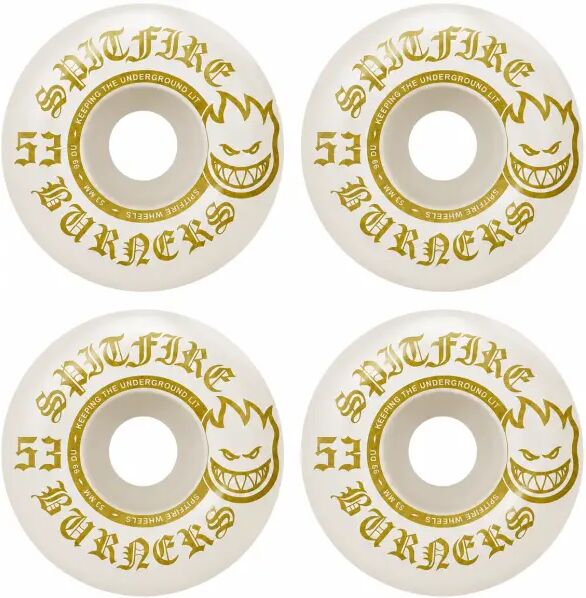 Skateboard Rollen Spitfire Burner Bighead (53mm - Weiß/Gelb)