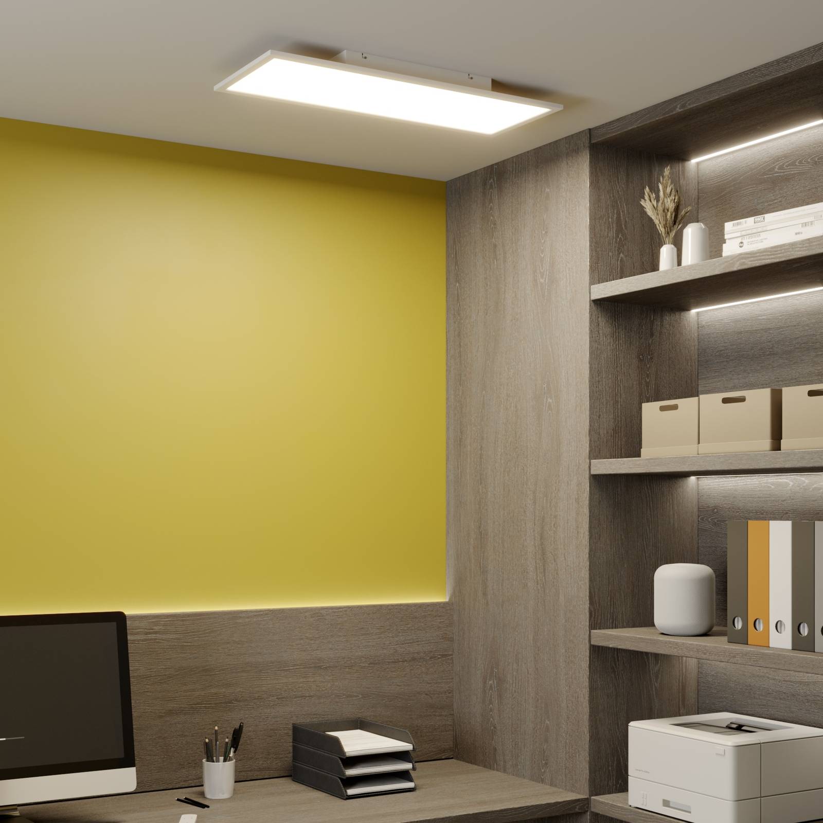 LED Ceiling Light Luay Lindby, dimmable, White / opal, Kitchen, Plastic, Modern, Ceiling Light