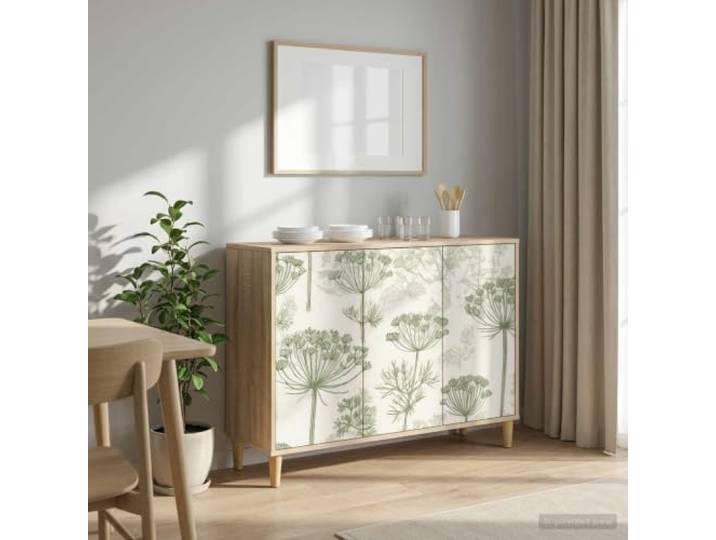 Jkghdrt Sideboard Gotha Sonoma 102x33x75 cm Holzwerkstoff Schrank Moderne Optik, viel Stauraum, erhöhte Füße, Holzwerkstoff, dekoratives Muster