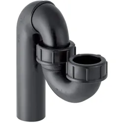 Geberit Rohrbogengeruchsverschluss 152038161 DN 50/50, Einlauf/Abgang vertikal, PE-HD, schwarz