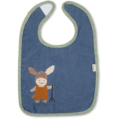 Lätzchen STERNTALER "Klettlätzchen, Emmilius Frottee, mittelblau", Baby, blau (mittelblau), Baumwolle, Lätzchen
