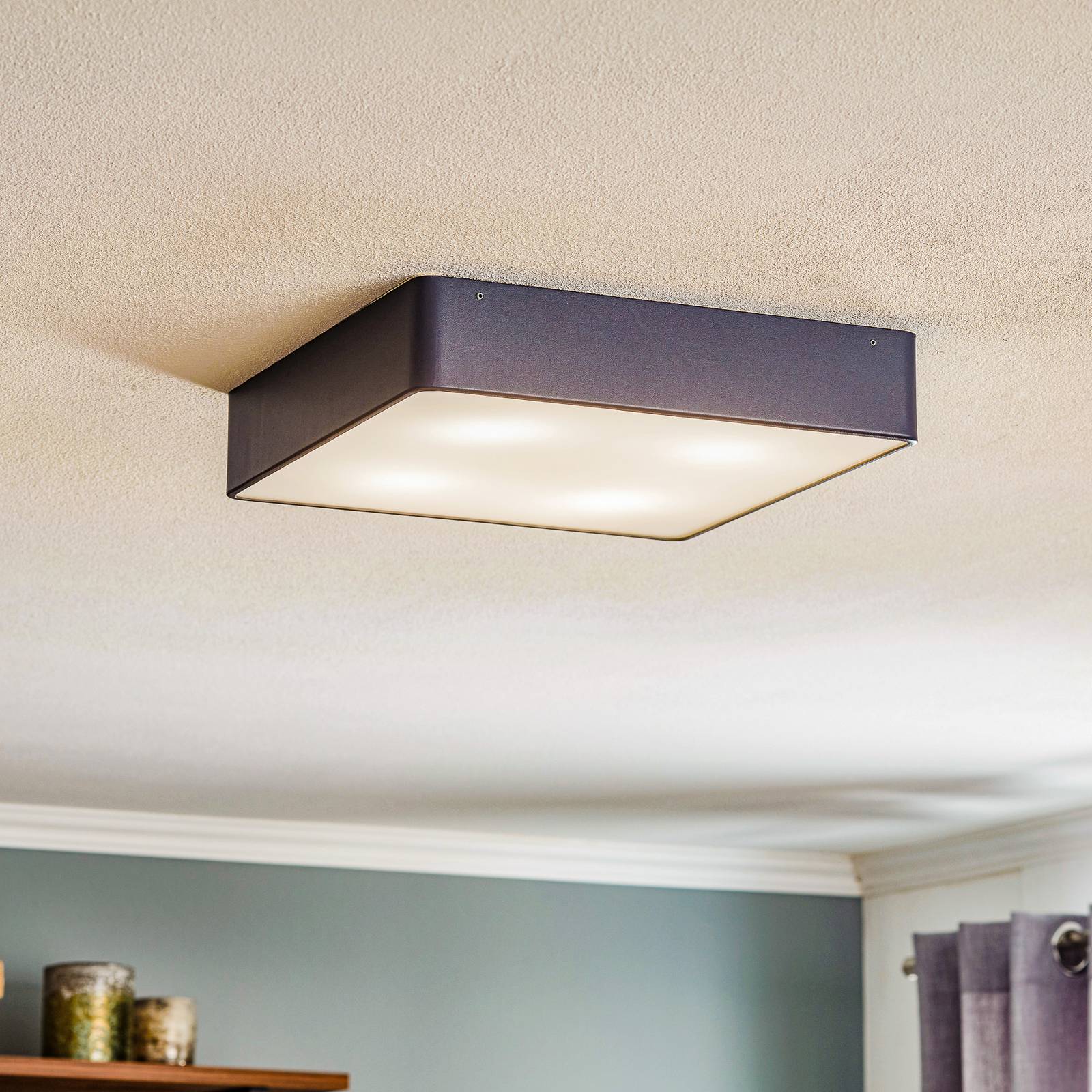 Deckenlampe Oro Argon, dimmbar, alu / grau / zink, für Wohn- / Esszimmer, Metall, Modern, Deckenlampe