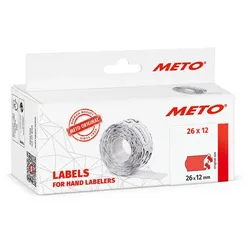 METO Preisetiketten 26,0 x 12,0 mm leuchtrot