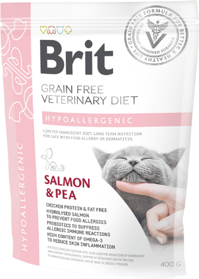 Brit Ração Veterinária Hipoalergênica para Gatos 400g