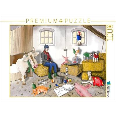 CALVENDO Puzzle Fortbildung im Stall | 1000 Teile Lege-Größe 64 × 48 cm Foto-Puzzle für glückliche Stunden