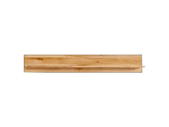 Linea Natura Wandboard Kelio, Eiche, Holz, Metall, Wildeiche, massiv, 155x23x23 cm, Holzmöbel, Holzregale, Wandregale Holz