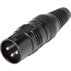 Hicon HI-X3CM-M XLR-Steckverbinder Stecker, gerade Polzahl: 3 Schwarz 1 St.