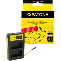 PATONA Smart Dual LCD USB Ladegerät für Canon LP-E6