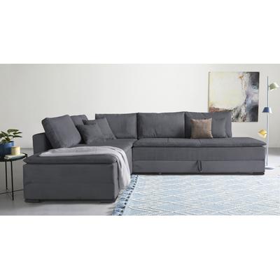 Home affaire "Night & Day L-Form, B: 321 cm, mit Dauer-Schlaffunktion 180x200 cm" Schlaffunktion, Bettkasten, Topper & 3 Zierkissen, Boxspringbett Cord