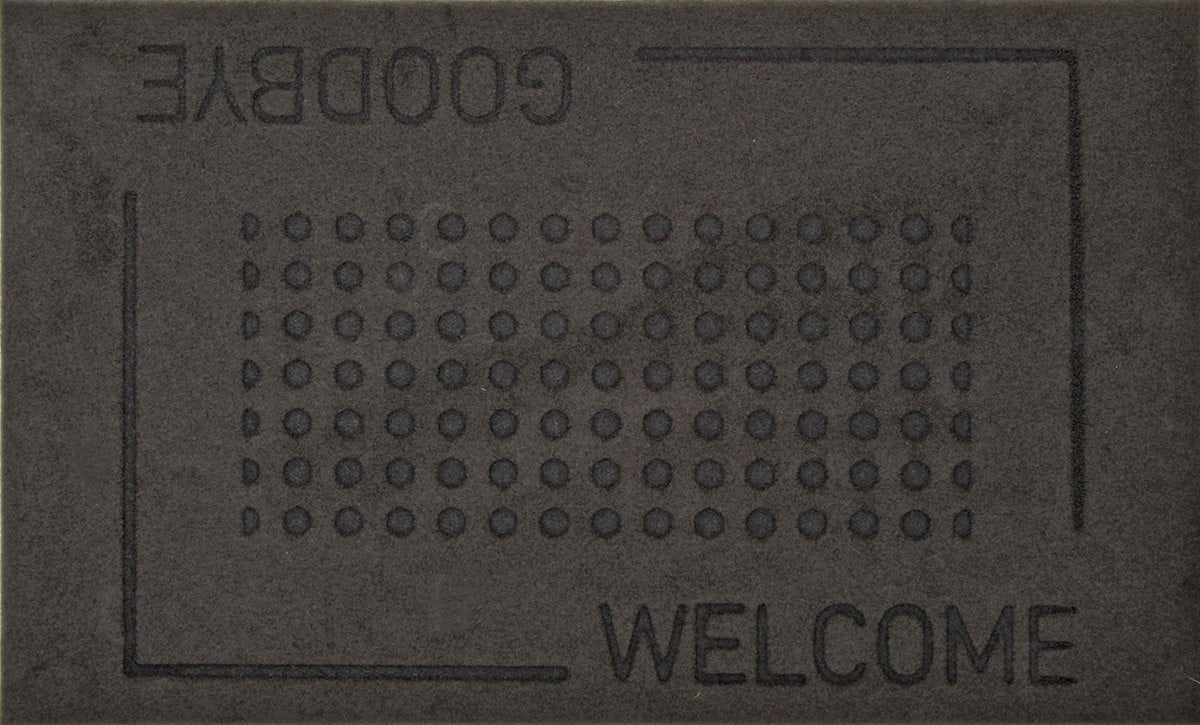 Esschert Design Deurmat Welcome Goodbye Zwart Rubber 45 x 75 cm