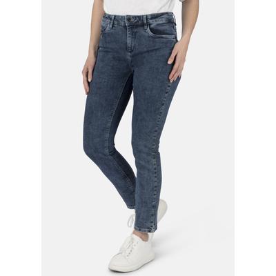 5-Pocket-Jeans STOOKER WOMEN "Zermatt Fashion Straight Fit Jeans", Damen, Gr. 40, Länge 30, blau (blau denim acid), Denim/Jeans, 98% Baumwolle, 2% Elasthan, straight fit lang, Jeans 5-Pocket-Jeans, Straight Fit Casual Acid Wash Denim Jeans für Damen