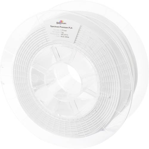 Spectrum Filaments 80042 PLA Premium Filament PLA 1.75mm 1000g arctic white, Weiß 1St.