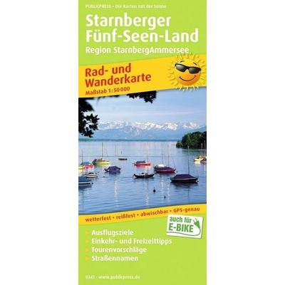Publicpress Rad- und Wanderkarte Starnberger Fünf-Seen-Land, Region StarnbergAmmersee 1:50.000, Sonstige von , KOMPASS Freytag & Berndt,