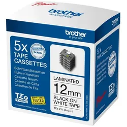 Brother, Beschriftungsband, TZe-231 (1.20 cm, Schwarz, Weiss, Schwarz, Weiss)