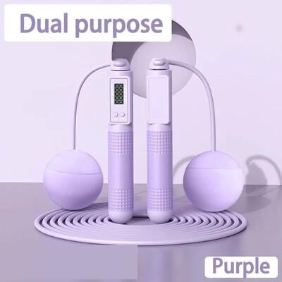 Uplift Essentials Intelligent Counting Cordless Jump Rope two Purpose purple