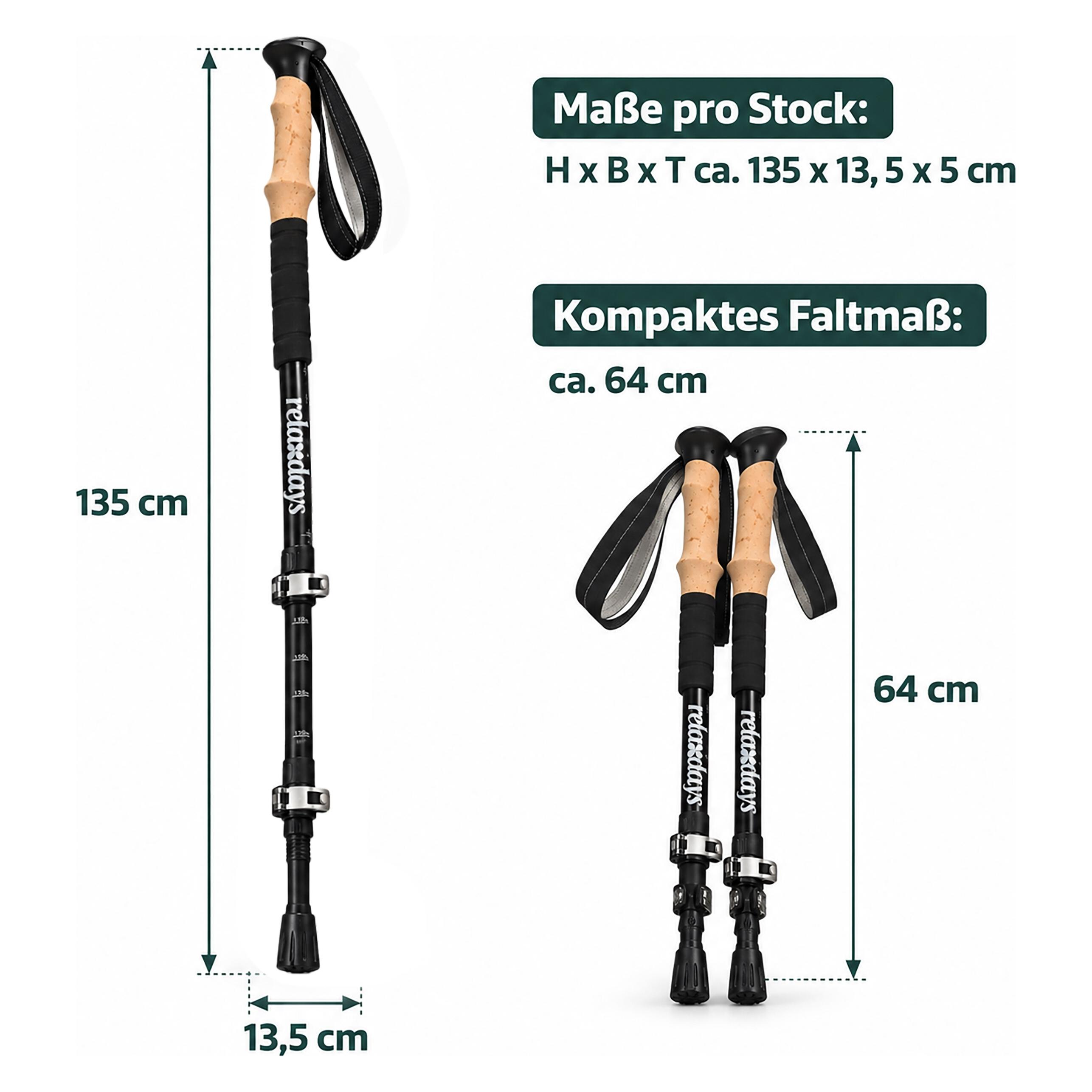 Relaxdays Wanderstöcke (100 - 135 cm) (4052025004866)