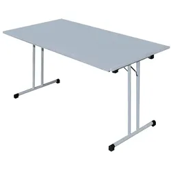 Lüllmann Klapptisch Besprechungstisch Kantinentisch Verkaufstisch Schreibtisch 120 x 80 cm RAL 7035 Lichtgrau 350490