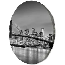 RUNDES BILD Schwarz 60/60 cm