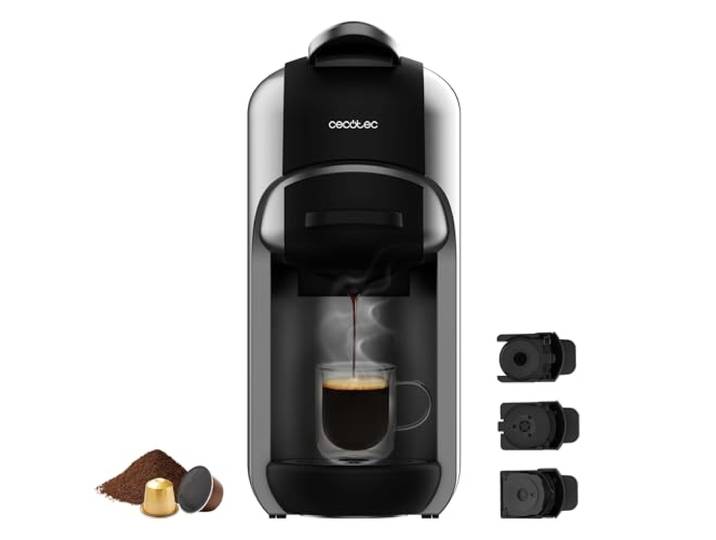 Cecotec Kaffeemaschine Espresso FreeStyle Compact, 1450 W Maximale Leistung ThermoBlock, Elegantes und Kompaktes Design, ForceAroma Pumpe mit 19 Bar Druck, Wassertank 600 Ml, Automatische Abschaltung