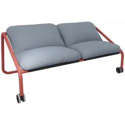 Sedus se:lab Sofa - Era Youth blaugrau (CSE39) / Cayennerot (159)