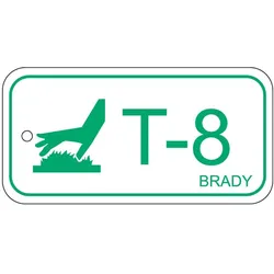 Brady, Sicherheitskennzeichnung, B-7527, Polypropylen Schild, Energy Source Tag - Thermal/Hohe Temperaturen, 75 x 38mm, Grüng