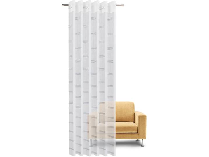 Gardine GERSTER Karin Gr. 1, grau, B:140cm H:235cm, Wirkware, Polyester, Gardinen, Gardine, Moderner Fertigschal