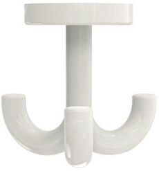 Hewi 477 Haken 477.90.05299 3-fach, drehbar, über 15mm Dicke, reinweiß