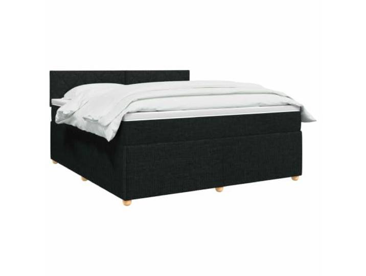 vidaXL Boxspringbett mit Matratze Schwarz 180 x 200 cm Stoff Anpassbare Erfahrung für deine Bedürfnisse, Verbesserte Anpassung und Bewegungsisolierung, Einfach zu reinigen, sorgt für