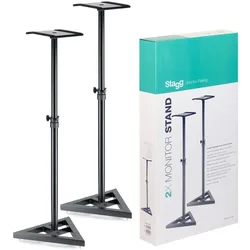 Stagg SMOS-10 Studio Monitor Stands (set), Mikrofonständer, Schwarz