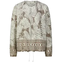 Jacke Rundhals-­Ausschnitt St. Emile mehrfarbig, 36