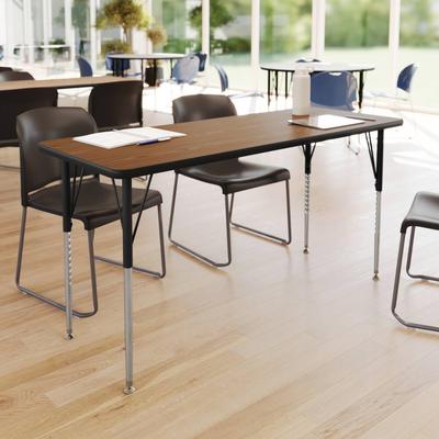 Lancaster Home Commercial Adjustable Height Rectangular Activity Table-Standard Legs
