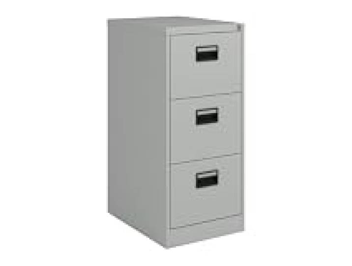 Helloshop26 Caisson de Bureau Armoire Meuble de Rangement Acier 103 x 45 x 62 cm Gris 03_0009116