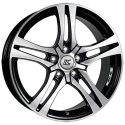 RC Design Rc26 Black Gloss Fully Polished 7.5x17 ET 49 5X112 Alufelge Schwarz