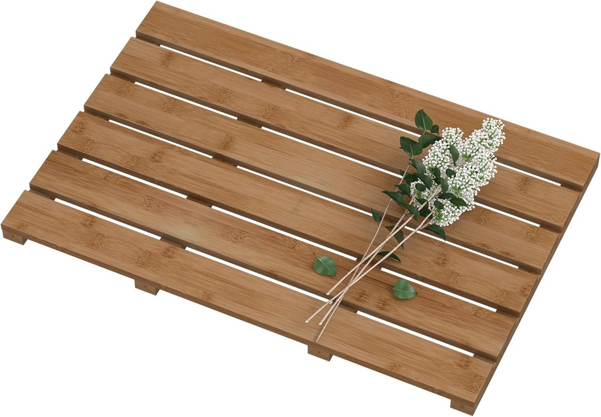 Bamboe Badmat Antislip voor Douche en Bad - Walnoot