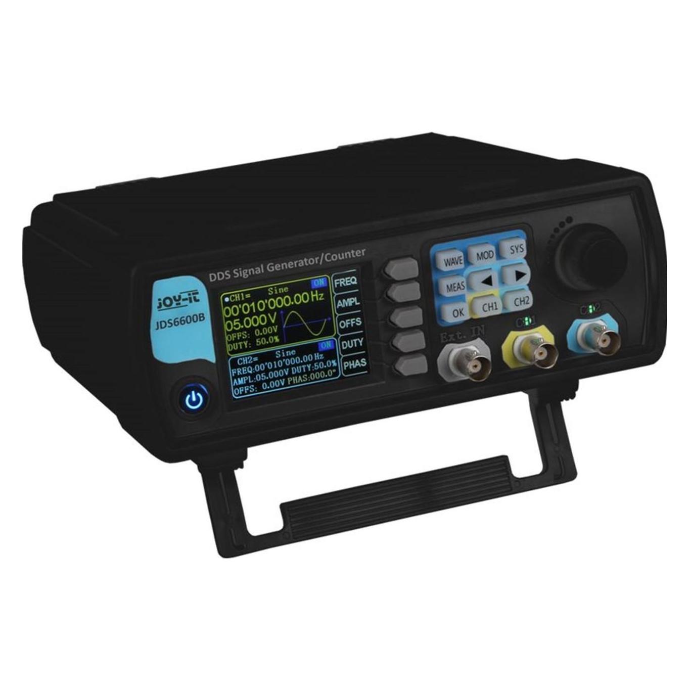 Joy-it JT-JDS6600-B Signalgenerator 0Hz - 60MHz 2-Kanal Dreieck, Lorentzkurve, Puls, Rauschen, Rech (JT-JDS6600-B)