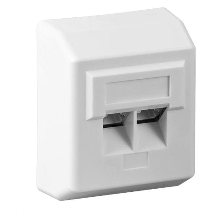 PremiumCord Buchse 2xRJ45 auf Putz, UTP Cat5e (UTP, CAT5e) (szrjz-1)