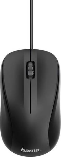 hama 00182606 Optische 3-Tasten-Maus MC-300 , kabelgebunden, Schwarz