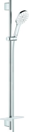 Grohe Rainshower douche match0 26578LS0 blanc lune, barre de douche 900 mm, 3 modes de jet