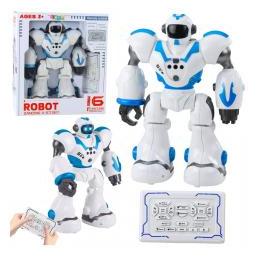 Lean Toys Interaktiver ferngesteuerter Roboter RC mit 16 Funktionen, Licht- und Soundeffekten, blau (66260435)