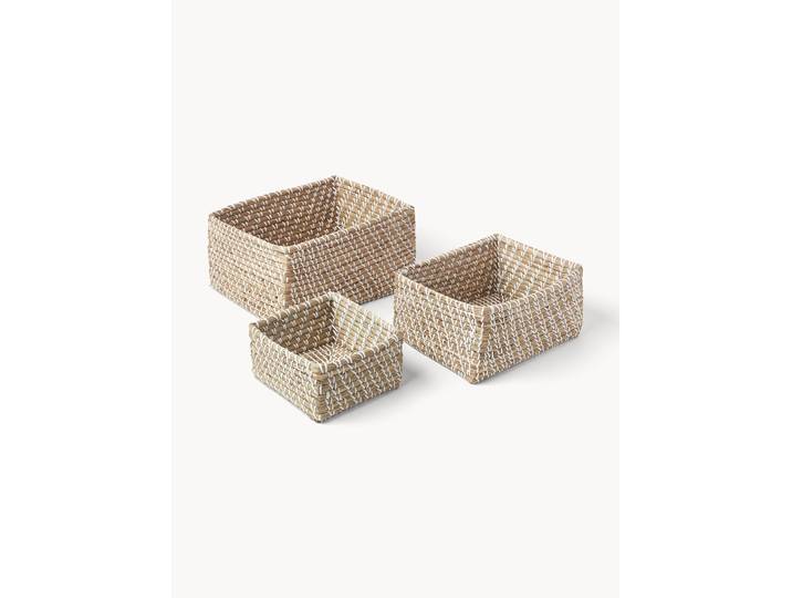 Boîtes de rangement en jonc de mer Aleya, 3 pièces